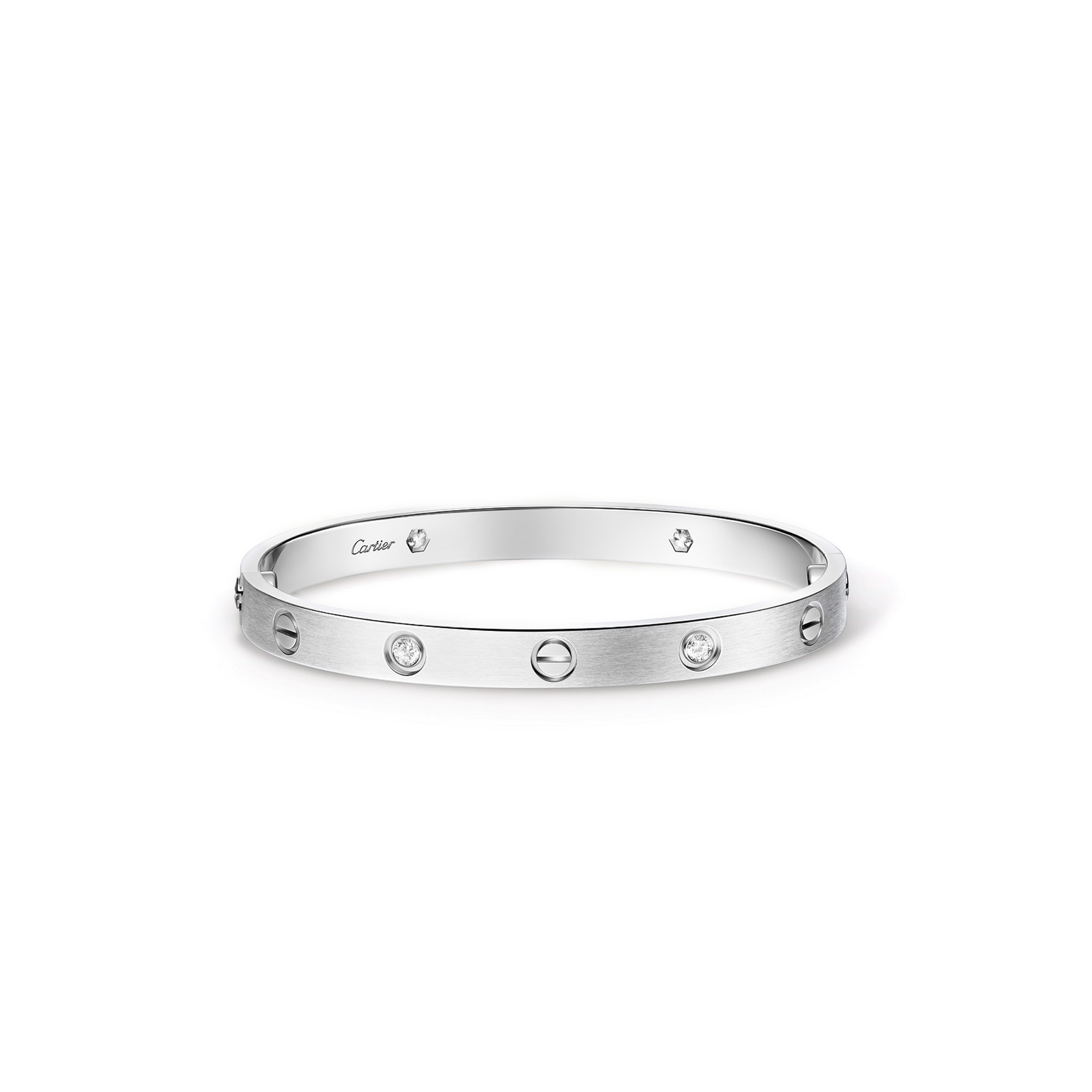 CARTIER BRACELET LOVE, MODÈLE CLASSIQUE, FINITION BROSSÉE, 4 DIAMANTS B6080217 CARTIER BRACELET LOVE, MODÈLE CLASSIQUE, FINITION BROSSÉE, 4 DIAMANTS B6080217